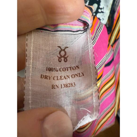 Figue Pink Scarab Mini Dress with Tie Sz. XS - Picture 10 of 10